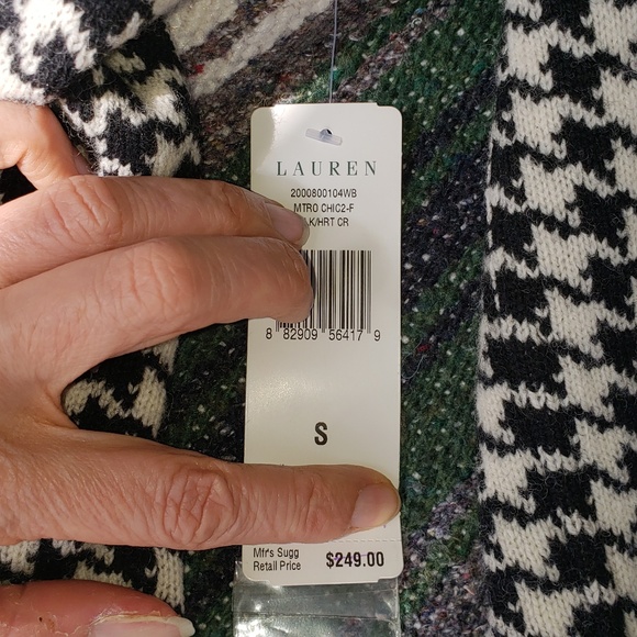 NWT! Ralph Lauren Wool Houndstooth Motorcycle Jkt - Picture 4 of 7